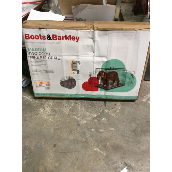 Boots and Barkley medium two door wire pet crate