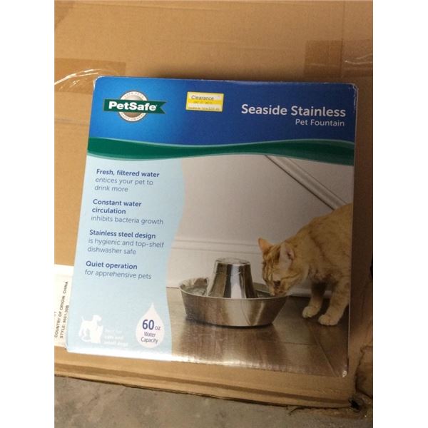 Pet safe seaside stainless pet fountain retails for $55