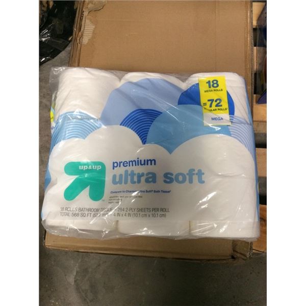 Premium ultra soft toilet paper 18 mega rolls