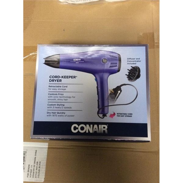 Conair cord keeper dryer retractable cord