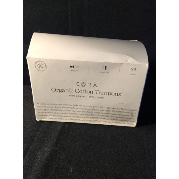 32 count organic cotton tampons