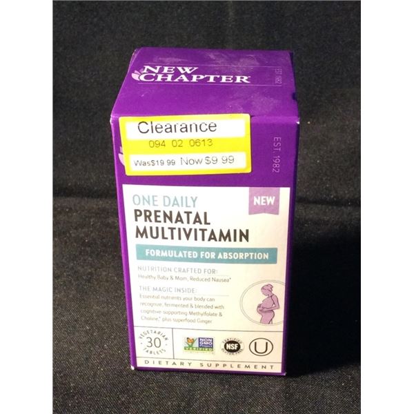 New chapter 1 daily prenatal vitamin 30 tablets