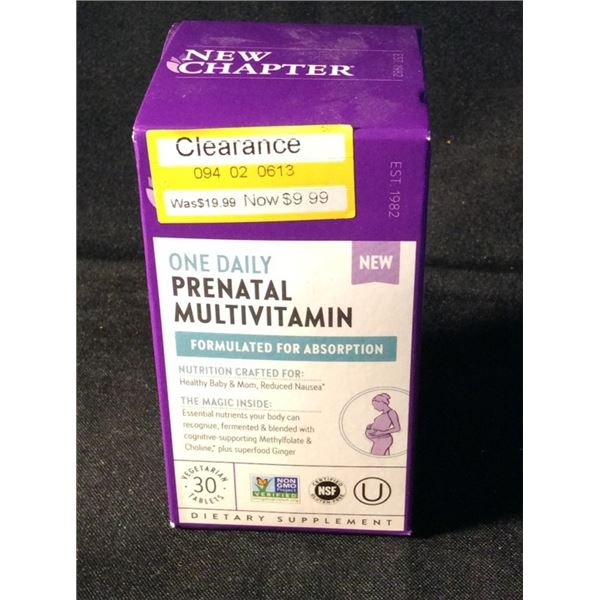 New chapter 1 daily prenatal vitamin 30 tablets