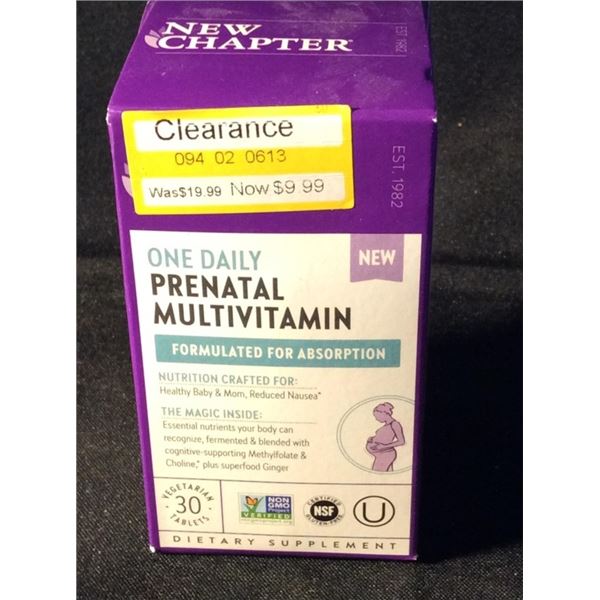 New chapter 1 daily prenatal vitamin 30 tablets