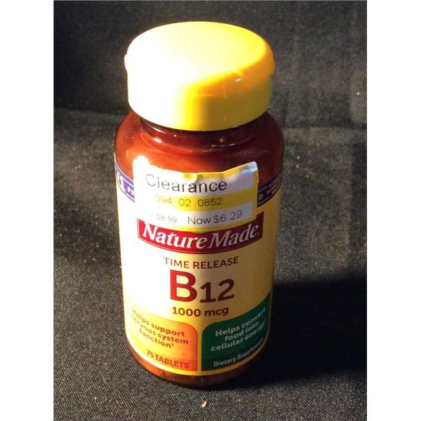 Nature made B12 time release 75 tablets