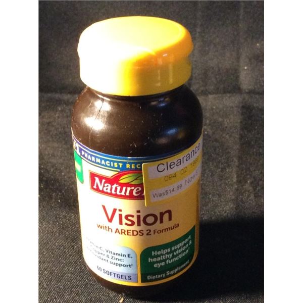 Nature made vision with Areds 2 formula 60 softgels