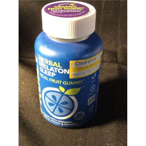 Herbal melatonin sleep real fruit gummy‘s 50 count