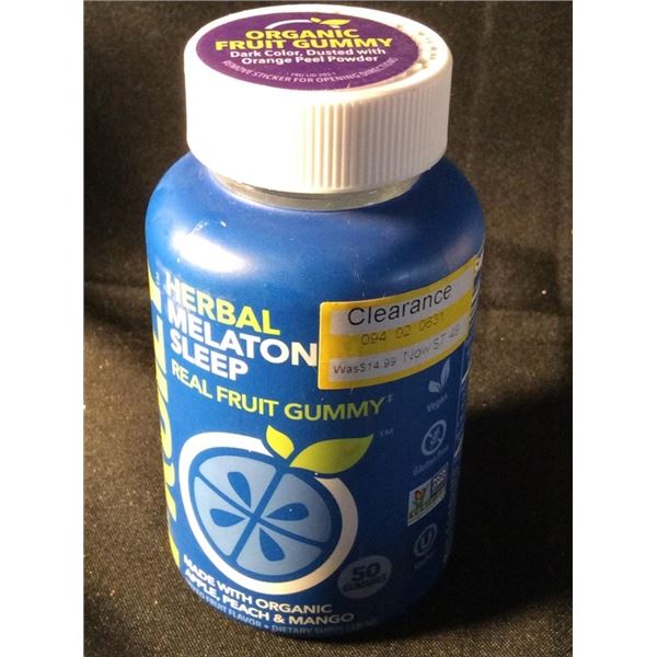 Herbal melatonin sleep real fruit gummy‘s 50 count