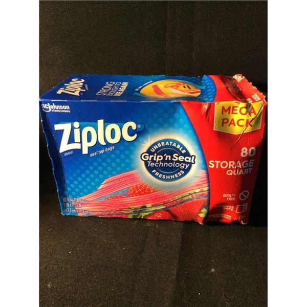 Ziploc quart storage bags 80 count