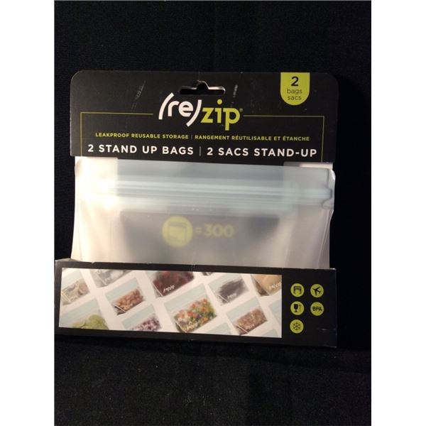 Rezipped 2 standard up bags