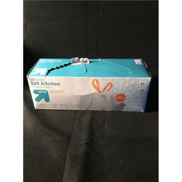 Up and up unscented tall kitchen 13 gallon bags 25 count