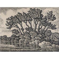 Birger Sandzen, Linocut