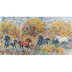 Ila McAfee, Watercolor on Crinkle Paper 