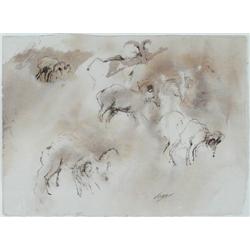 Verna Versa, Watercolor/Charcoal