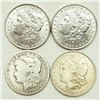 Image 1 : Group of 4 Morgan Dollars: 1884-O, 1886, 1889, 1921