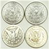 Image 2 : Group of 4 Morgan Dollars: 1884-O, 1886, 1889, 1921