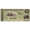 Image 1 : GA. 1862 $2 Manufacturers Bank, Macon GA Obsolete Note