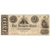 Image 1 : Georgetown, D.C. 1852 $2 Farmer's Bank Obsolete Note