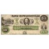 Image 1 : VA. 1861 $10 Bank of Howardsville Obsolete Bank Note