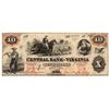 Image 1 : 1860 $10 Central Bank of Virginia Obsolete Bank Note