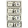 Image 1 : Group of 4. 1935-D, -E, -G, E* $1 Silver Certificates
