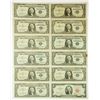 Image 1 : Lot of 12. 1957 $1 Silver Certificates & 1963 $2 Legal Tender Notes