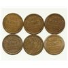 Image 2 : Group of 6 Lincoln Wheat Cents 1925-S to 1927-S