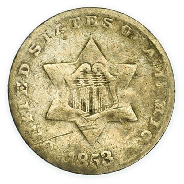 1853 Silver Three Cents