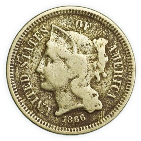1866 Three Cent Nickel