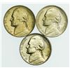 Image 1 : Set of 3 Jefferson Nickels 1952, 1952-D, 1952-S