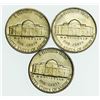 Image 2 : Set of 3 Jefferson Nickels 1952, 1952-D, 1952-S