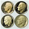 Image 1 : Group of 4 Proof Roosevelt Dimes 1976-S - 1999-S