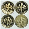 Image 2 : Group of 4 Proof Roosevelt Dimes 1976-S - 1999-S