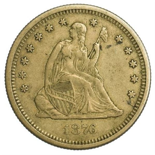 1876-S Seated Liberty Quarter