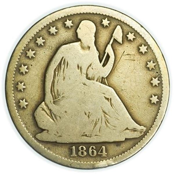 1864-S Seated Liberty Half Dollar