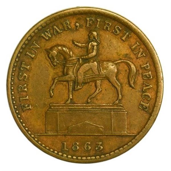 1863 Civil War Token 1st in War, 1st in Peace F-174/272a