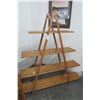 Image 1 : Oak 4 Shelf A Frame Stand