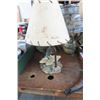 Image 2 : Lamps (4), Basket, Metal Light Fixture & Oil Lamp