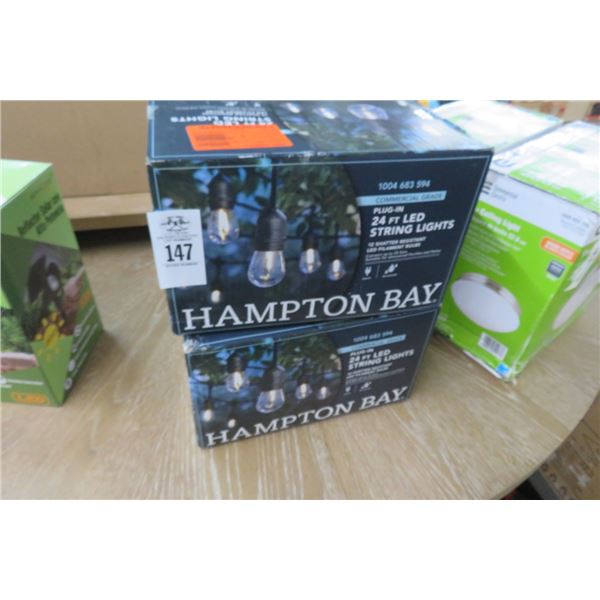 2-Hampton Bay 24' LED String Lights - 2 X $