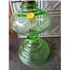 Image 2 : Fabulous Green Depression Coal Oil Lamp - Minty
