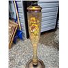 Image 2 : Incredible Ornate Wooden Parlour Lamp - Original Shade, Needs Repair