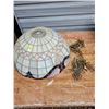 Image 1 : Huge Dome Top Lead Glass Lamp Shade - Hanging or Floor Lamp