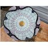 Image 3 : Huge Dome Top Lead Glass Lamp Shade - Hanging or Floor Lamp