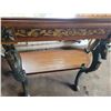 Image 2 : Extremely Fancy "D" Table 42x14" - 4 Composite Legs w/ Horse Head & Hoof