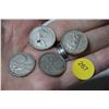 Image 1 : 1960, 1955, 1967, 1967 Canada Silver Quarters