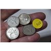 Image 1 : 1967, 1965, 1961, 1965 Canada Silver Quarters