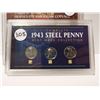 Image 3 : 1943 steel penny set & horse US 25 cents