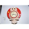 Image 1 : Vintage Rare Owl Clock With Moving Eyes, tested -working