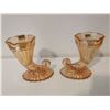 Image 4 : 2 glass vase horns 4 X 2.5  5" tall