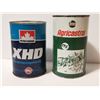 Image 1 : Full Petro & Castrol Agricastrol tin cans